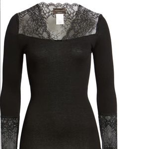 🛍Rosemunde Rose Lace Silk Top